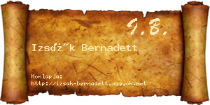 Izsák Bernadett névjegykártya