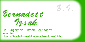 bernadett izsak business card