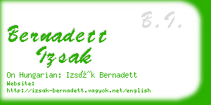 bernadett izsak business card